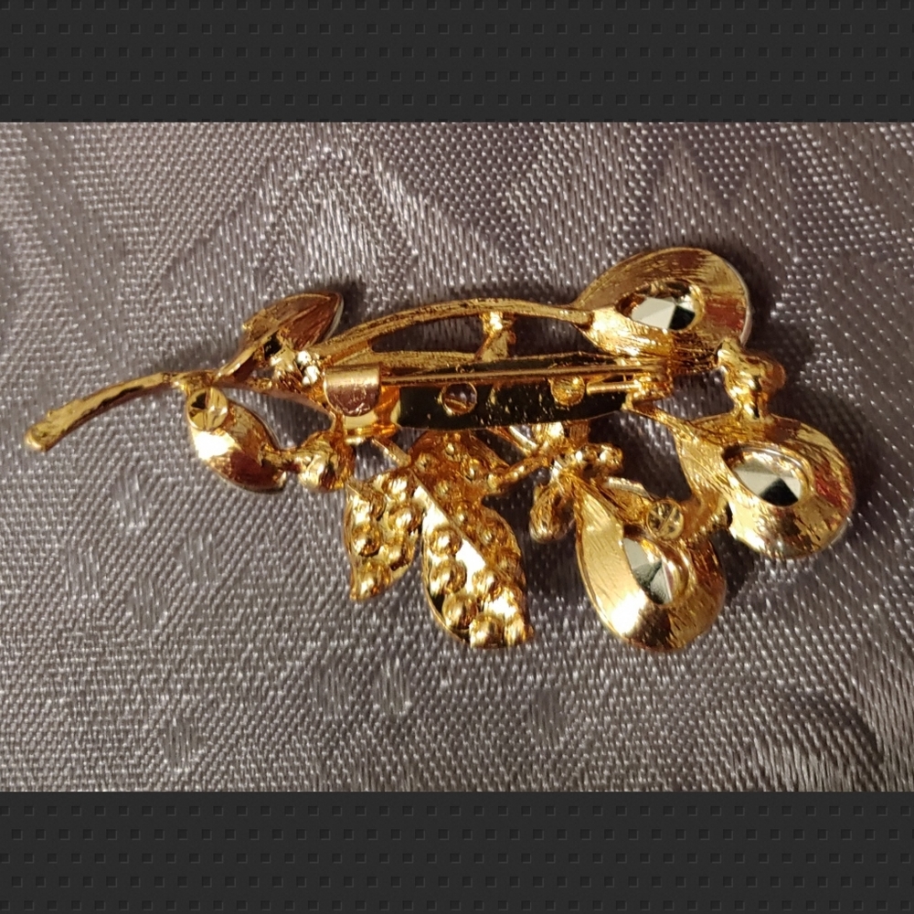 ✨Gorgeous✨Crystal Branch And Leaves Brooch - Picture 2 of 2